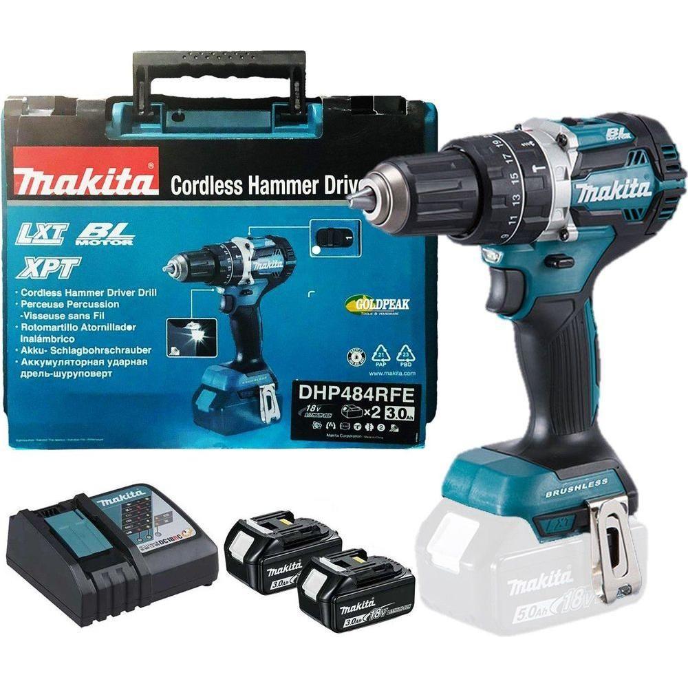 Makita DHP484RFE Cordless Brushless Hammer Drill (LXT-Series) - Goldpeak Tools PH Makita Main image