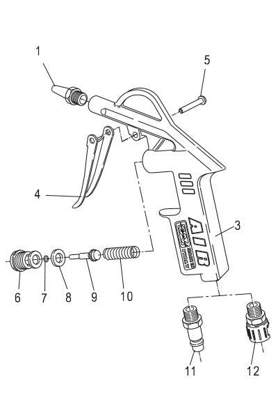 GAV 60A Pneumatic Inflating Gun / Air Duster - KHM Megatools Corp.