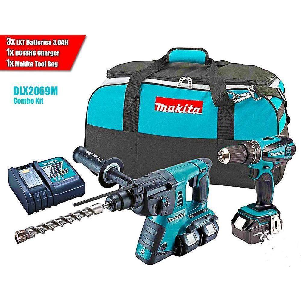 Makita DLX2069M (LXT-Series) 18V Cordless Combo Kit (Rotary Hammer + Hammer Drill] - Goldpeak Tools PH Makita Main image