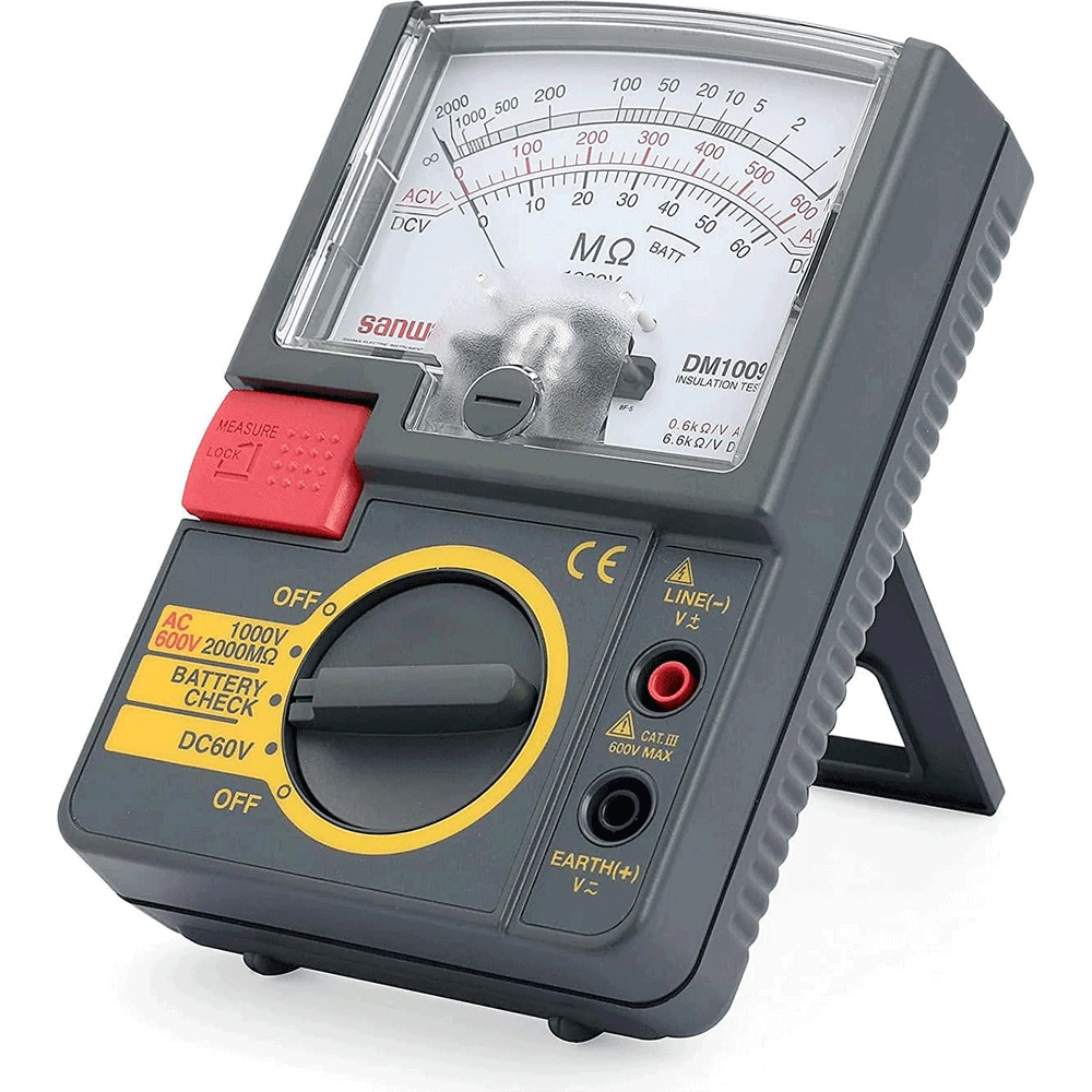 Sanwa DM1009s Analog Insulation Resistance Tester 1000V/2000MΩ Secondary image