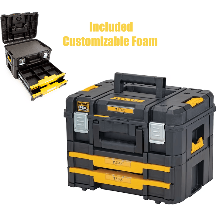 Dewalt DWST83395-1 Tool Box (Combo Kit) with 2 Drawers Organizer IP54 [TSTAK] - KHM Megatools Corp. Main image