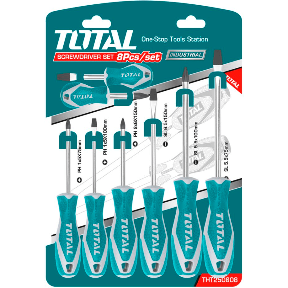 Total THT250608 8pcs Screwdriver Set | Total by KHM Megatools Corp. Main image