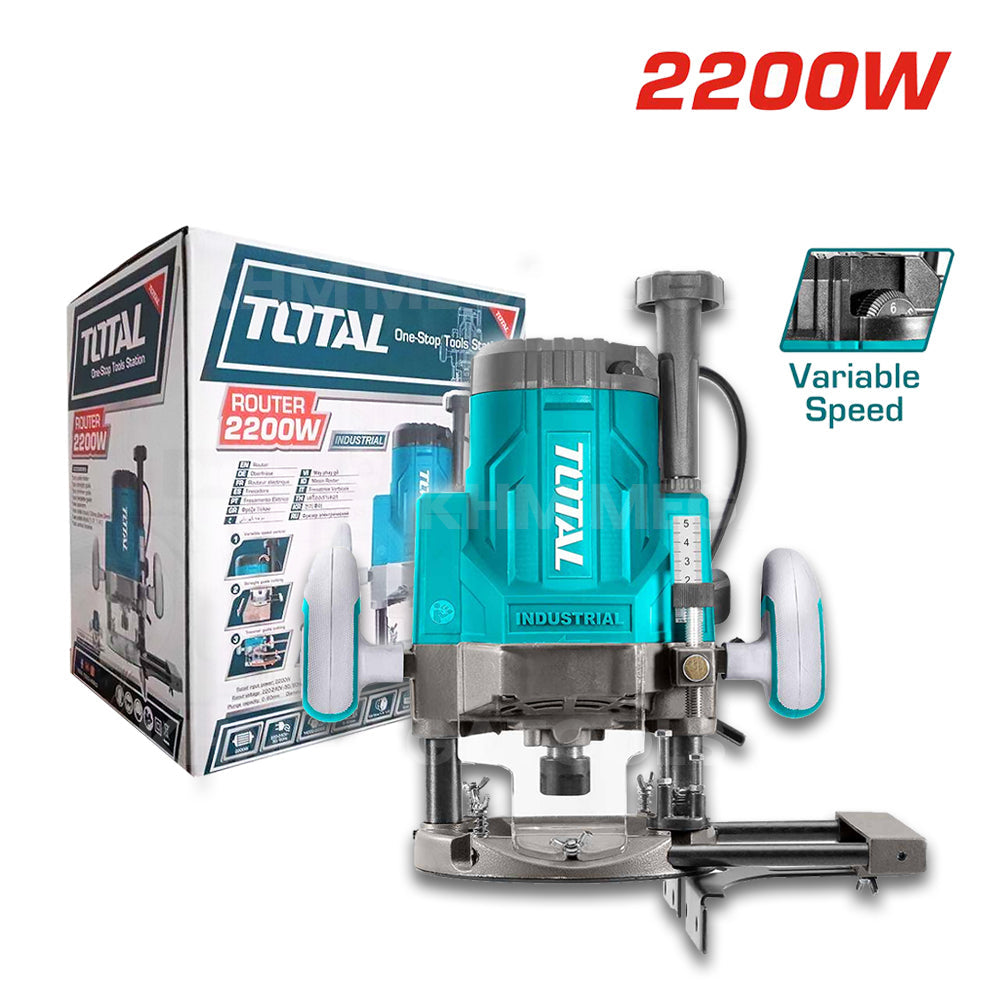 Total TR111226 Plunge Router (2200W) – ToolsSavvy.ph