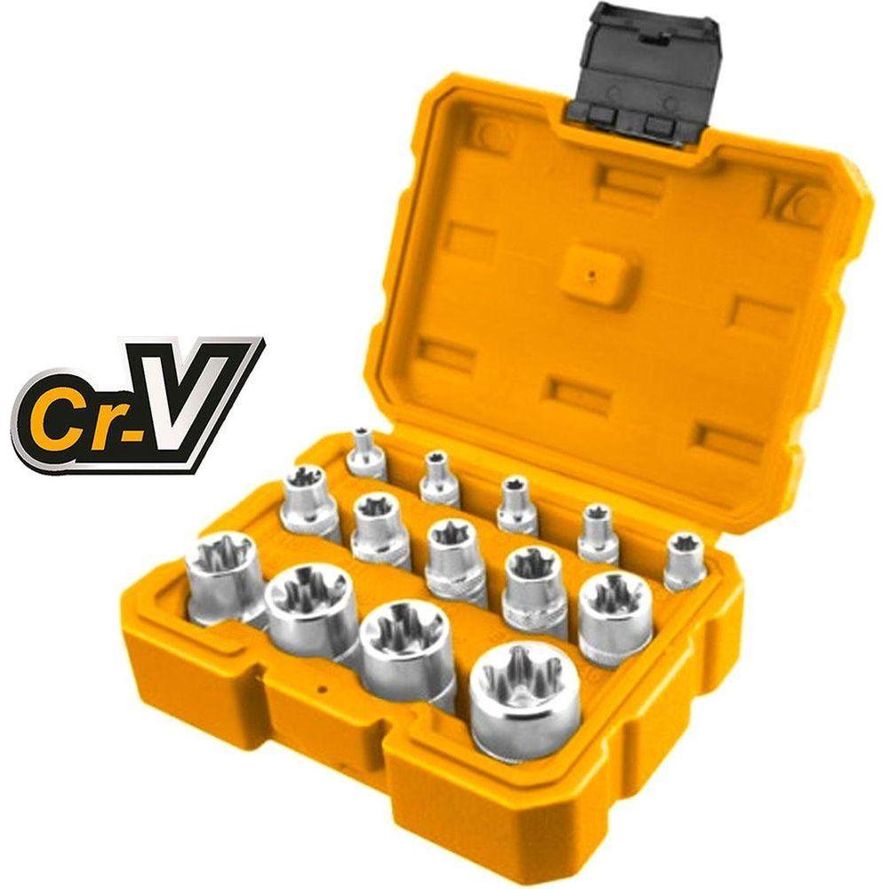 Ingco HKTETS0114 14pcs E-Type Socket Wrench Set - KHM Megatools Corp. Main image