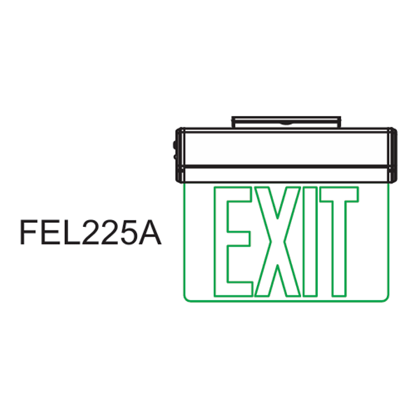 Firefly Single-Faced Exit Light with Wall/Ceiling Mount Option 3.6V 350mAh Ni-CD Battery | Firefly by KHM Megatools Corp.