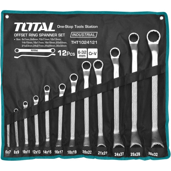 Total THT1024121 Offset Box Wrench Set 6-32mm | Total by KHM Megatools Corp. Main image