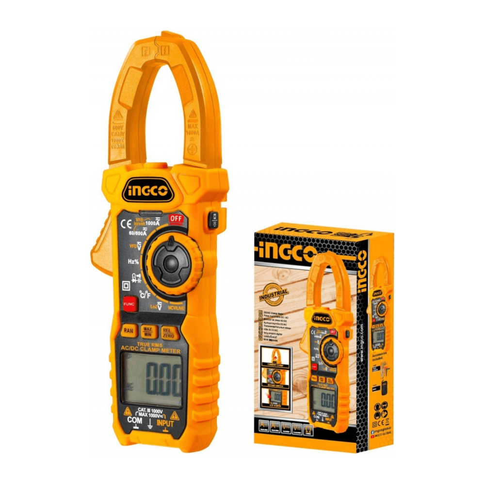 Ingco DCM10004 Digital AC Clamp Meter 1000 Amps - KHM Megatools Corp. Main image