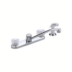 Delta Two Handle Kitchen Faucet Acrylic Knob
