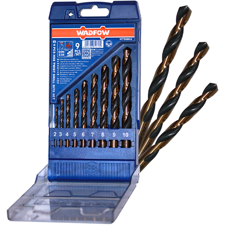 Wadfow WTD6B02 HSS Twist Drill Bit Set 9Pcs | Wadfow by KHM Megatools Corp. Main image