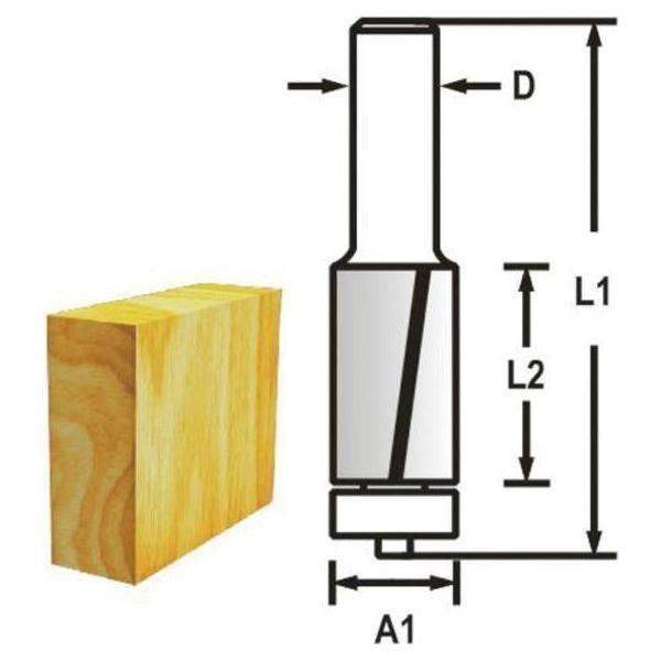 Makita Flush Trim Bit / Straight Router Bit with Bearing - Goldpeak Tools PH Makita Main image