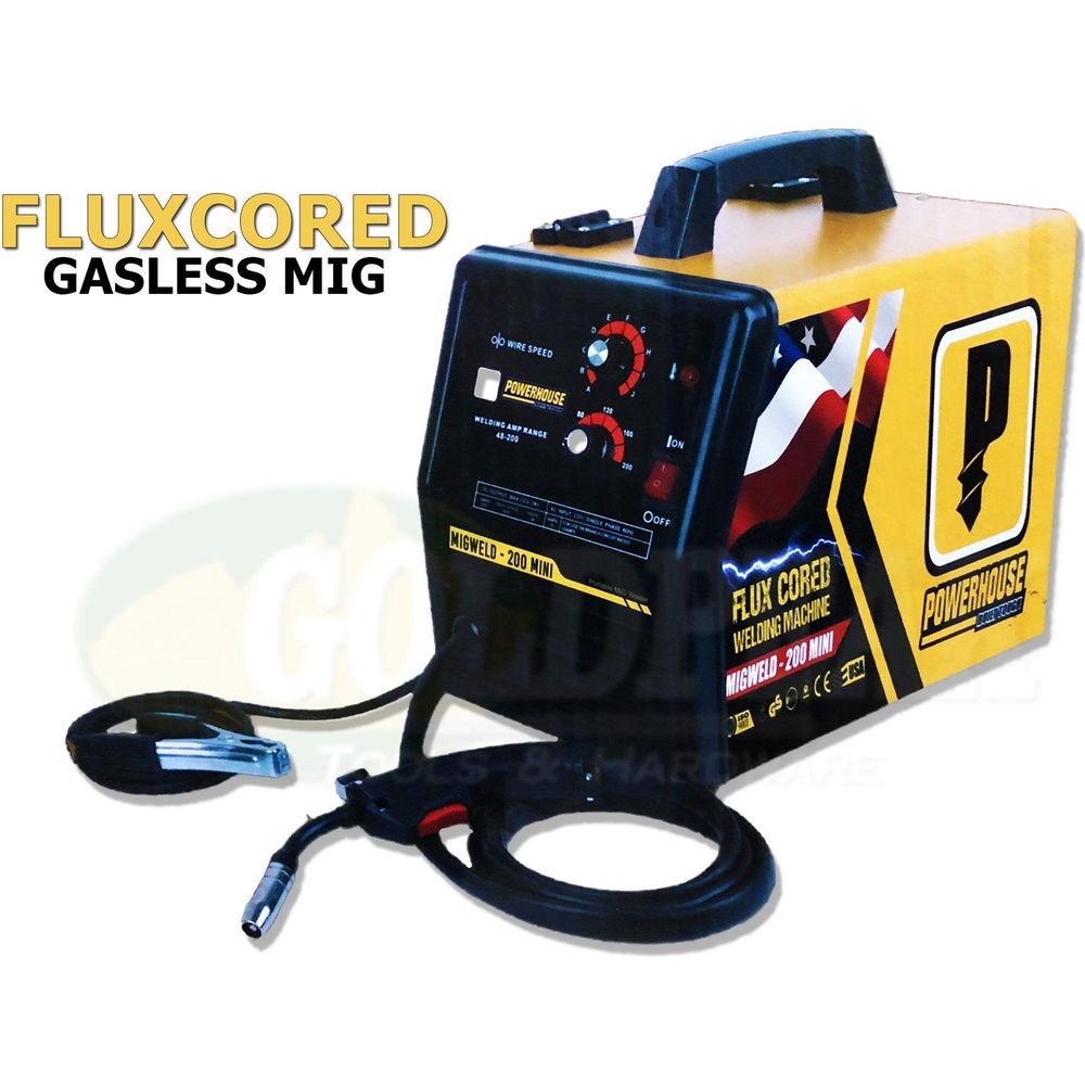 Powerhouse MIGWELD-200 MINI MIG Welding Machine (Fluxcored) - Goldpeak Tools PH Powerhouse