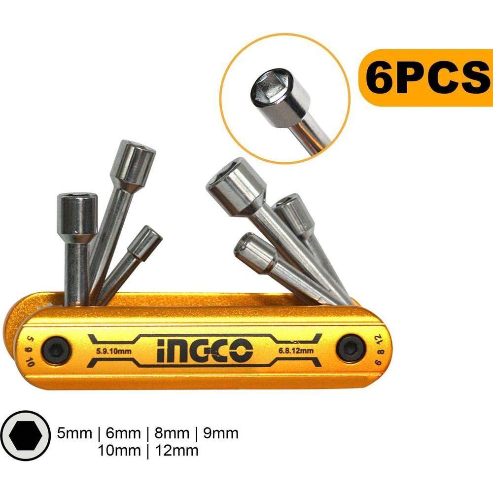 Ingco HFND0601 6pcs Folding Nut Driver Set - KHM Megatools Corp. Main image