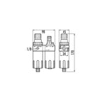 GAV FRL180 Air Filter - Reducer - Lubricator with Gauge - KHM Megatools Corp.