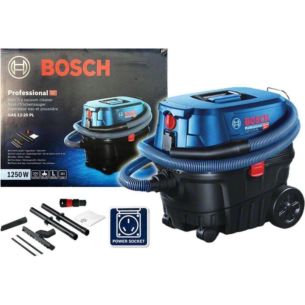 Bosch GAS 12-25 PL/PS Wet & Dry Vacuum 25L 1200W [With Power Socket] | Bosch by KHM Megatools Corp. Main image