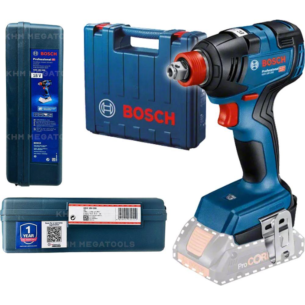 Bosch GDX 18V-200 (2in1) Cordless Brushless Impact Driver / Impact Wrench 18V (Bare) | Bosch by KHM Megatools Corp. Main image