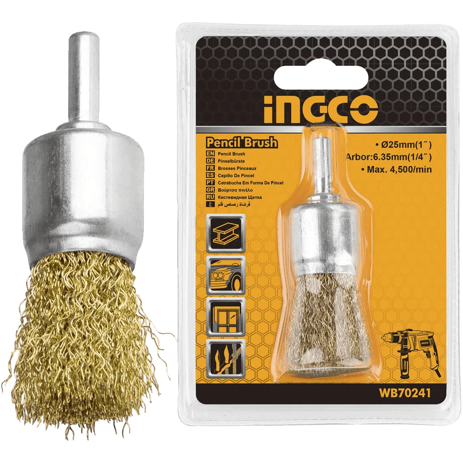 Ingco WB70241 Pencil End Wire Brush 25mm - KHM Megatools Corp. Main image