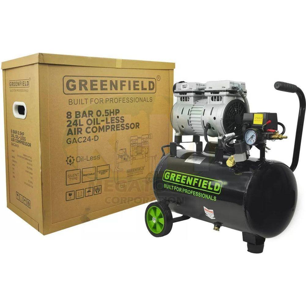 Greenfield GAC24-D 1/2 HP Oil-Less Air Compressor with Direct Heat Sink 24L Cap 500W - KHM Megatools Corp. Main image