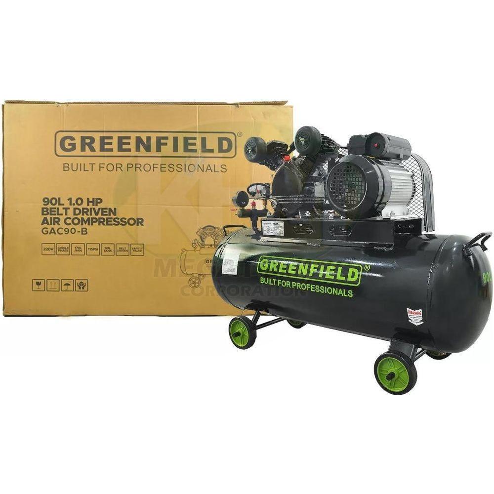 Greenfield GAC90-B 1 HP Belt Driven Air Compressor 90L 115psi - KHM Megatools Corp. Main image