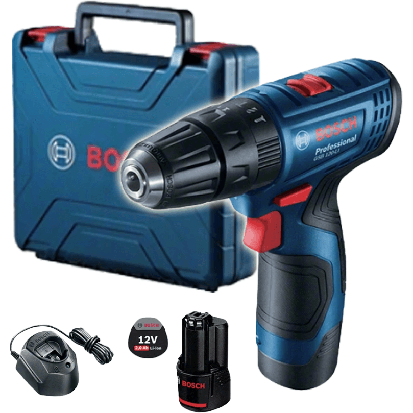 Bosch GSB 120 LI Cordless Impact Drill - Driver 10mm (3/8") 12V [Contractor's Choice] [Kit[ - KHM Megatools Corp. Main image