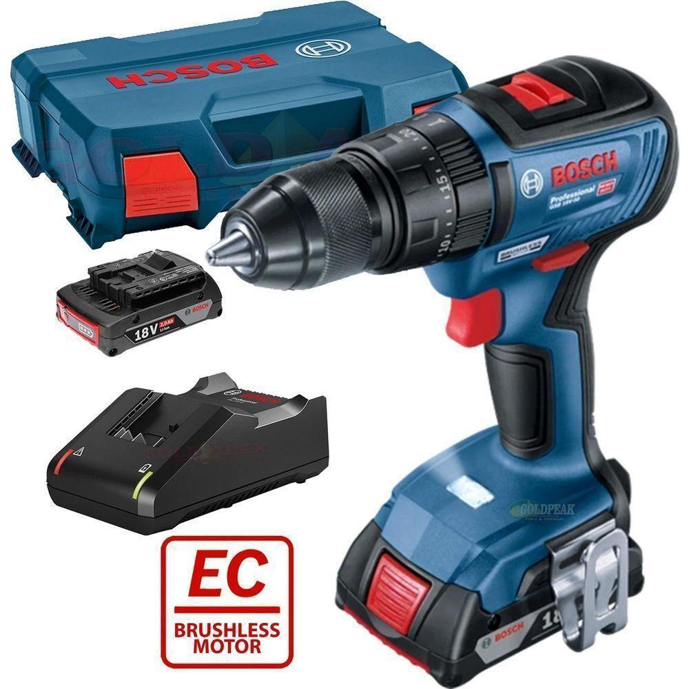 Bosch GSB 18V-50 Cordless Brushless Impact Drill - Driver (Set) - Goldpeak Tools PH Bosch Main image