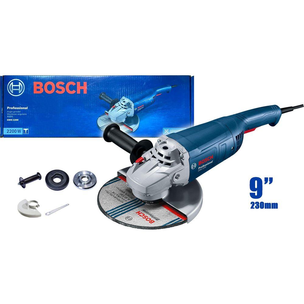 Bosch GWS 2200 / 2200-230 Large Angle Grinder 9" (230mm) 2200W | Bosch by KHM Megatools Corp.