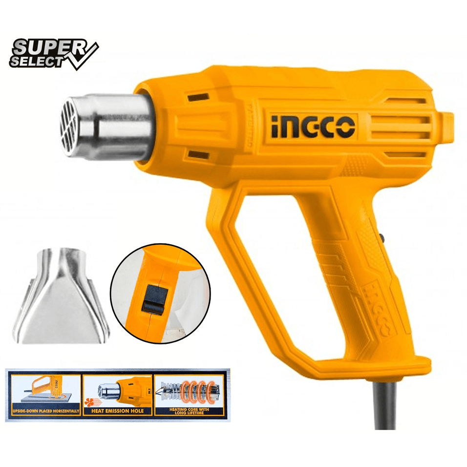 Ingco HG2000385 Heat Gun / Hot Air Gun 2000W (SS) - KHM Megatools Corp.