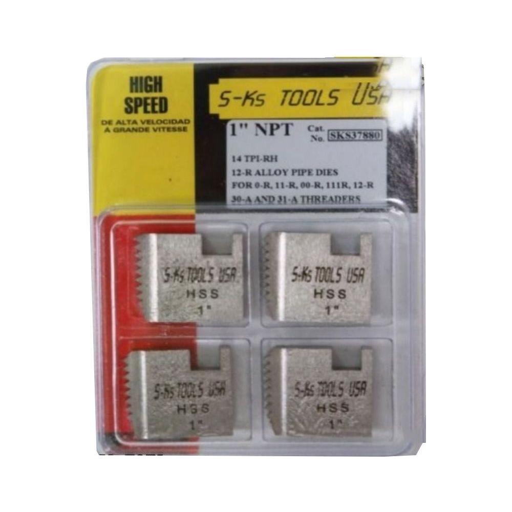 S-Ks Hi-Speed Steel Pipe Die Set (For Ridgid 00-R/12-R) | S-Ks Tools USA by KHM Megatools Corp. Main image