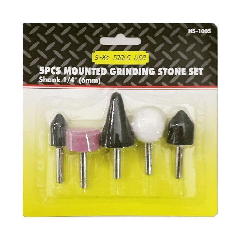 S-Ks HS-1005 5pcs Mounted Stone Set (1/4" shank) | S-Ks Tools USA by KHM Megatools Corp. Main image