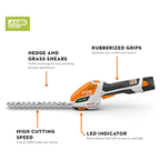 Stihl HSA 26 Cordless Shrub Shear / Grass Shears 10.8V [AS] (Kit) | Stihl by KHM Megatools Corp.