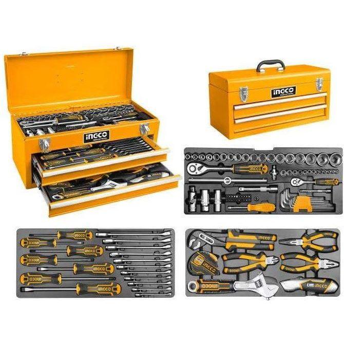 Ingco HTCS220971 Tool Chest Set / Metal Tool Box Set with 97pcs Hand Tools Set - KHM Megatools Corp. Main image