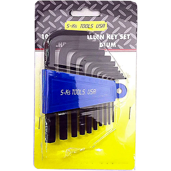 S-Ks 10pcs. HW-6310A(S) Short Arm Allen Wrench Set 11/16-3/8" | SKS by KHM Megatools Corp. Main image