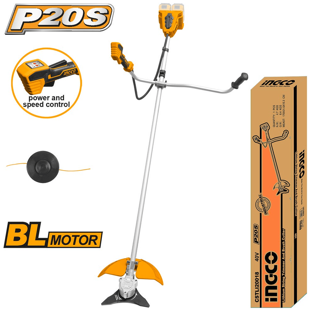 Ingco CSTLI20018 20V/40V Cordless Grass Trimmer / String Trimmer BL Motor (Bare) - KHM Megatools Corp. Main image