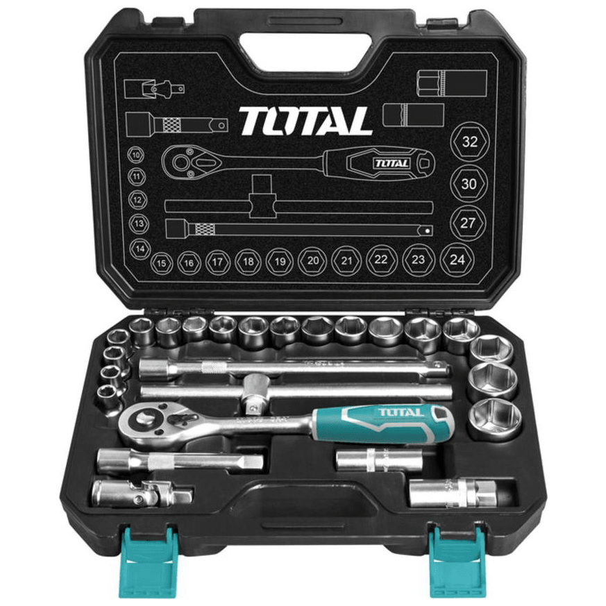 Total THT121251 25pcs Socket Wrench Set 1/2" Drive | Total by KHM Megatools Corp. Main image