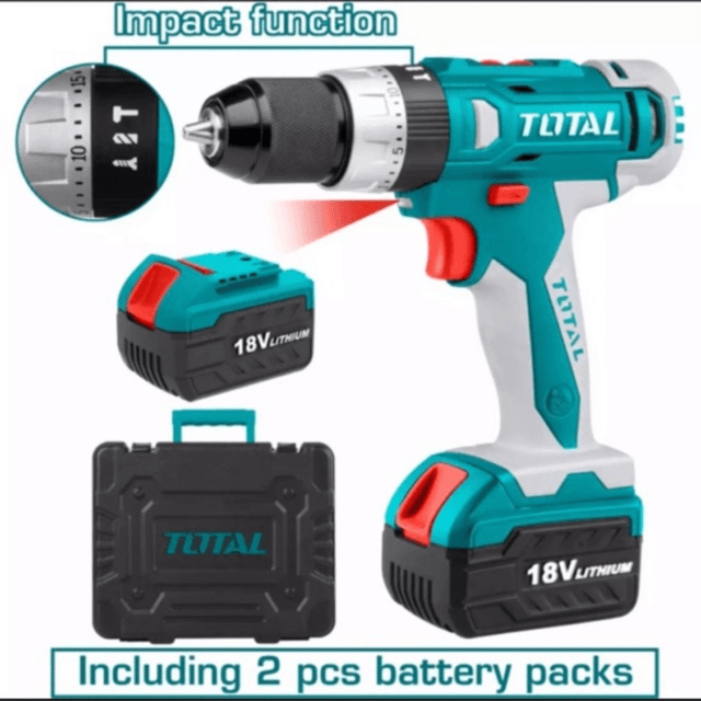 Total TIDLI228180 18V Cordless Hammer Drill | Total by KHM Megatools Corp. Main image