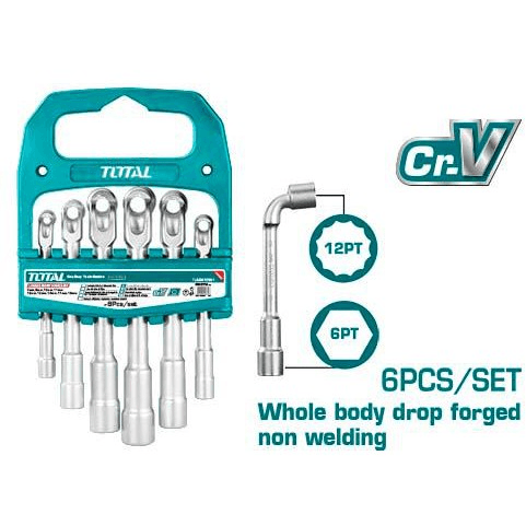 Total TLASWT0601 6pcs L-Angled Socket Wrench Set | Total by KHM Megatools Corp.