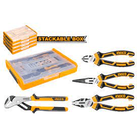 Ingco HKTV01P042 4pcs Plier Set with Case (High Leverage) - KHM Megatools Corp. Main image