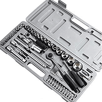 Lanzer 52pc Socket Wrench Set 1/4" & 1/2" Drive | Lanzer by KHM Megatools Corp. Main image