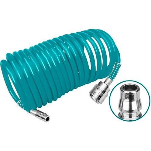 Total PU Recoil Air Hose with Quick Coupler Fittings Secondary image