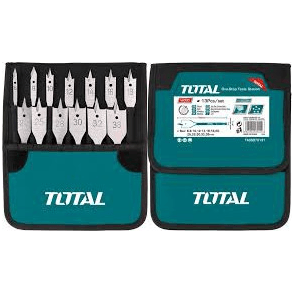 Total TACSD70131 13pcs Flat Wood Drill Bit Set | Total by KHM Megatools Corp. Main image