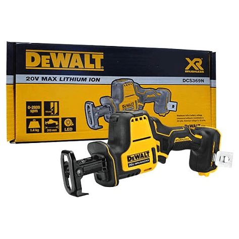 Dewalt DCS369N 20V Cordless Reciprocating Saw BL Compact (Bare) [ATOMIC] - KHM Megatools Corp. Main image