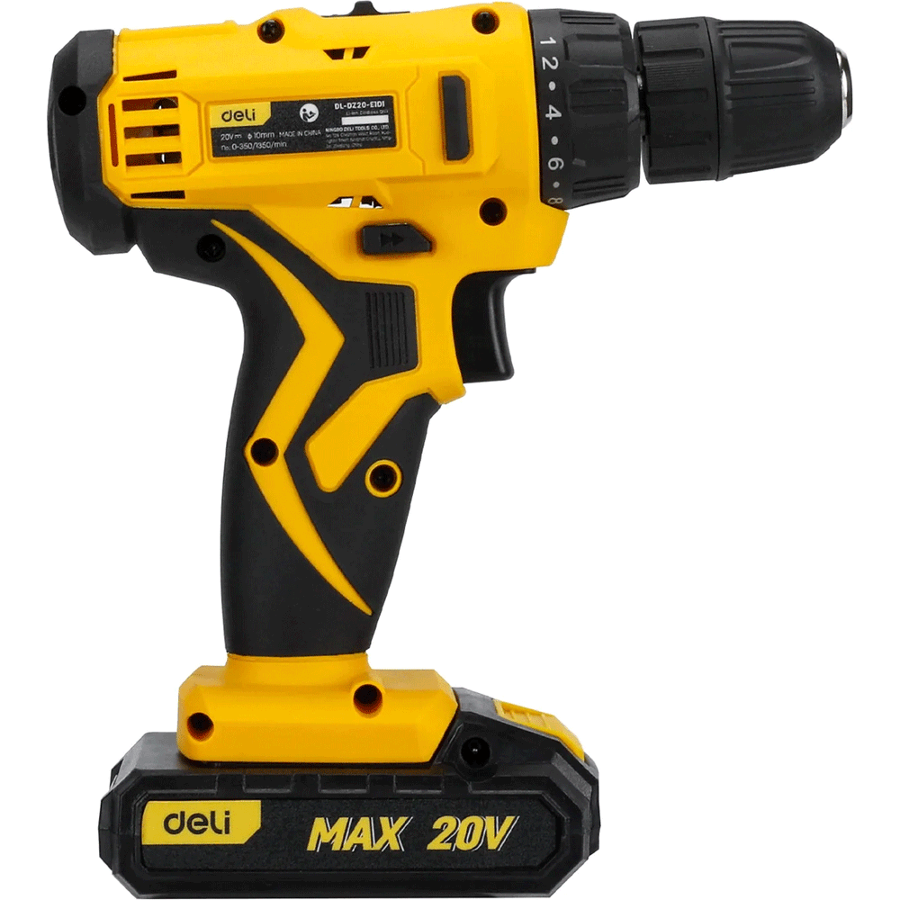 Deli EDL-CZ20-E1D2 Cordless Impact Drill 3/8" 20V | Deli by KHM Megatools Corp. Main image