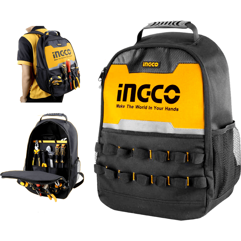 Ingco HBP0101 Tools Backpack / Contractor Tool Bag - KHM Megatools Corp. Main image