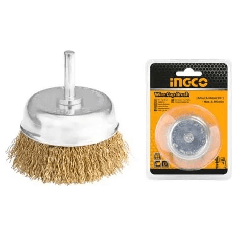 Ingco WB30751 Wire Cup Brush 3" with 1/4" shank - KHM Megatools Corp. Main image