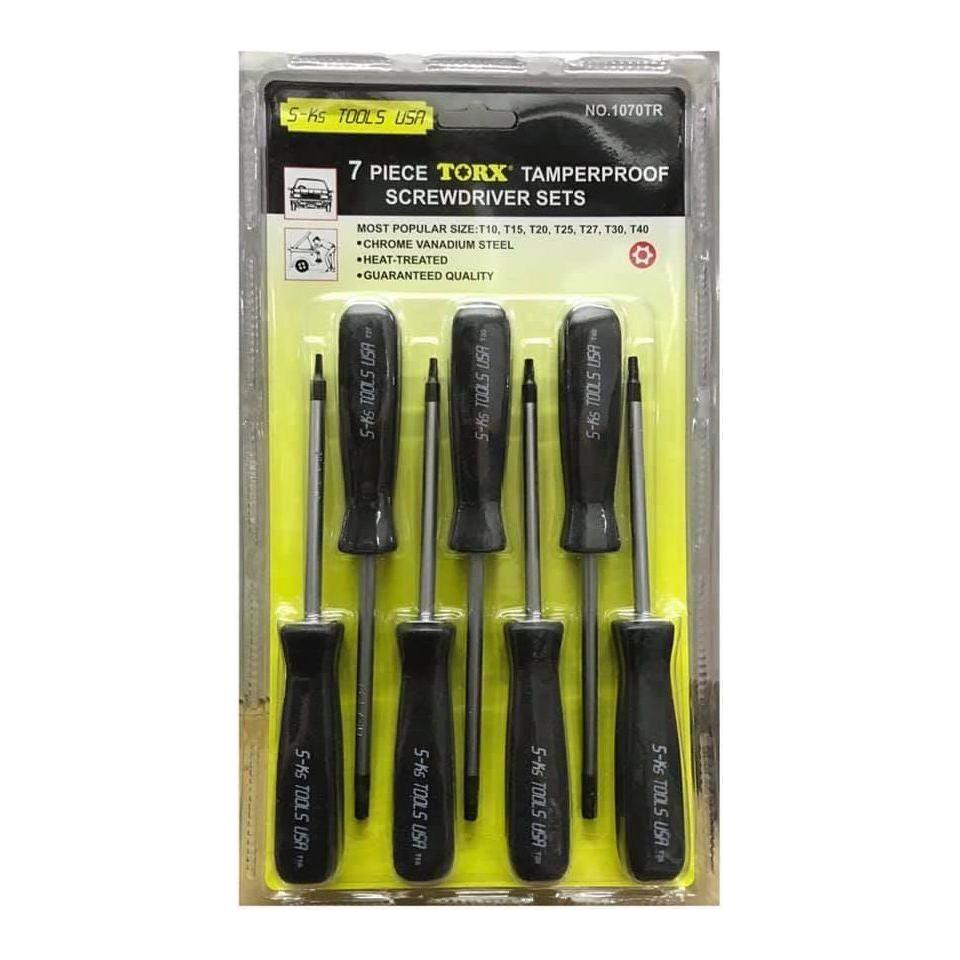 S-Ks 1070TR 7pc Torx Tamperproof Screwdriver Set | SKS by KHM Megatools Corp. Main image