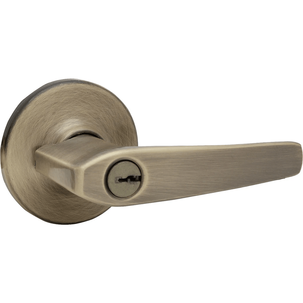 Kwikset 405DL 5 Antique Brass Delta Entry Lever - KHM Megatools Corp. Main image
