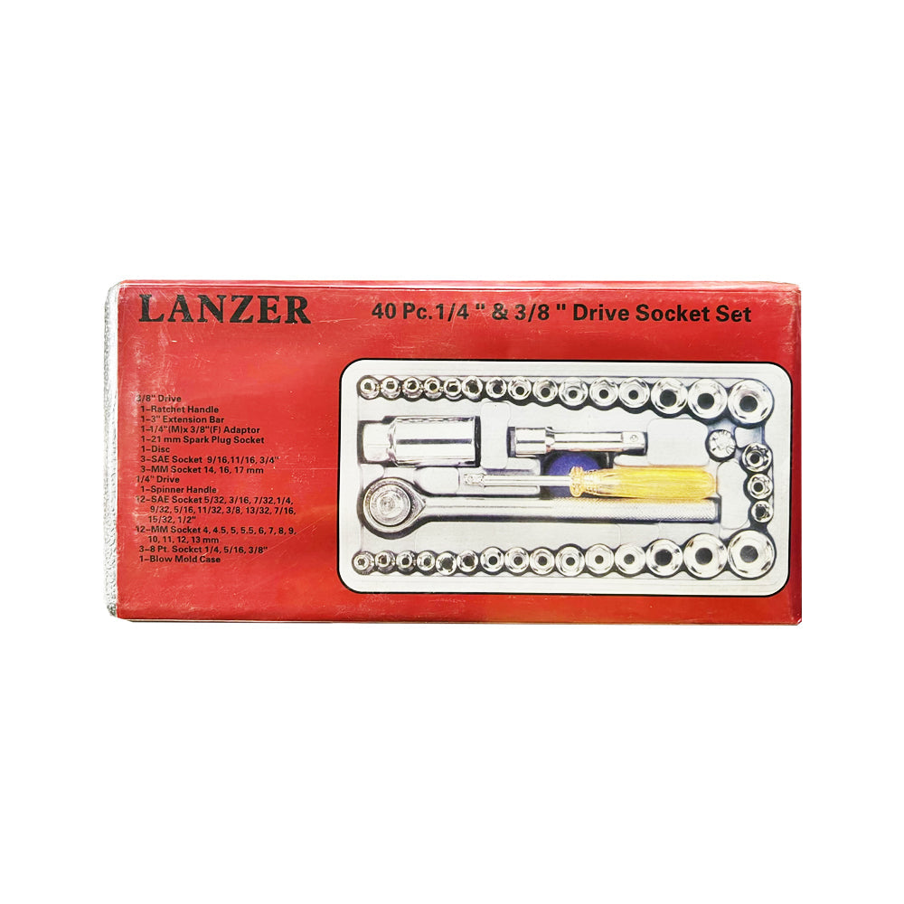 Lanzer 40pcs Socket Wrench Set 1/4" & 3/8" Drive Secondary image