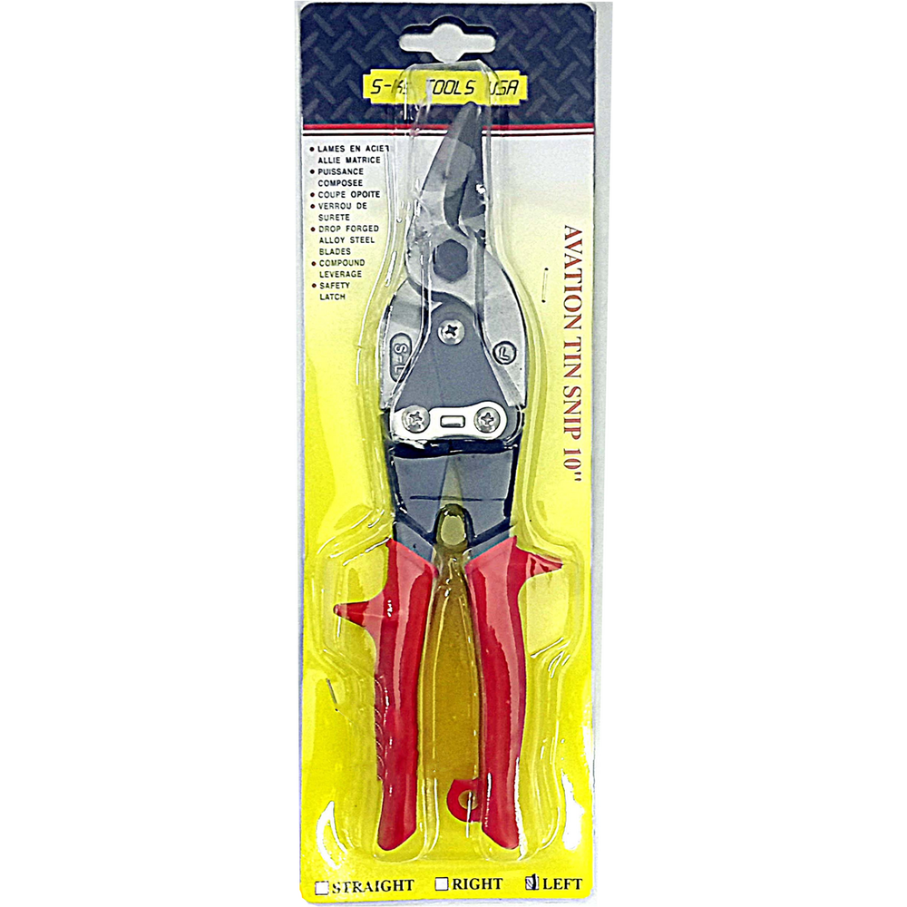 S-Ks HB-1221 Aviation Snip 10" (Left Cut-Red) | SKS by KHM Megatools Corp. Main image