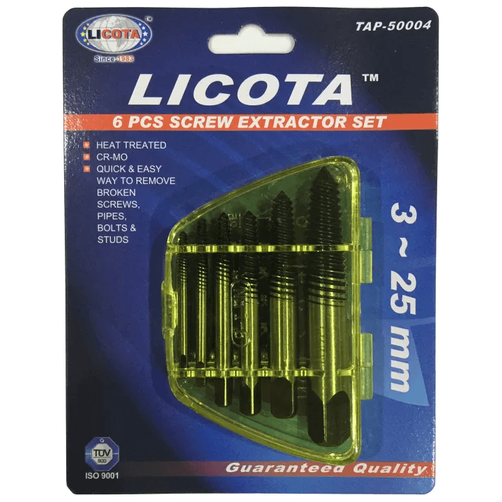 Licota TAP-50004 6pcs Screw Extractor Set | Licota by KHM Megatools Corp. Main image