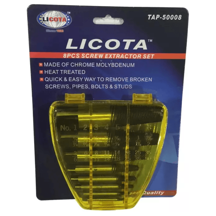 Licota TAP-50008 8pcs Screw Extractor Set | Licota by KHM Megatools Corp. Main image