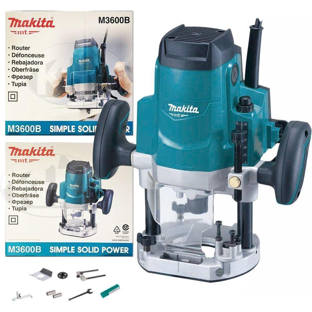 Makita MT M3600B Plunge Router (1/4"&1/2") 1,650W - KHM Megatools Corp. Main image